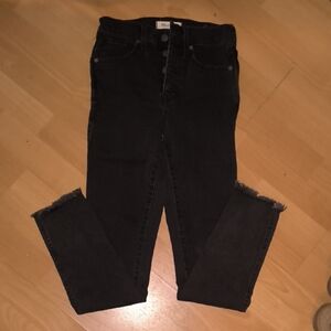 Madewell | 10" High Rise Skinny Black Jeans